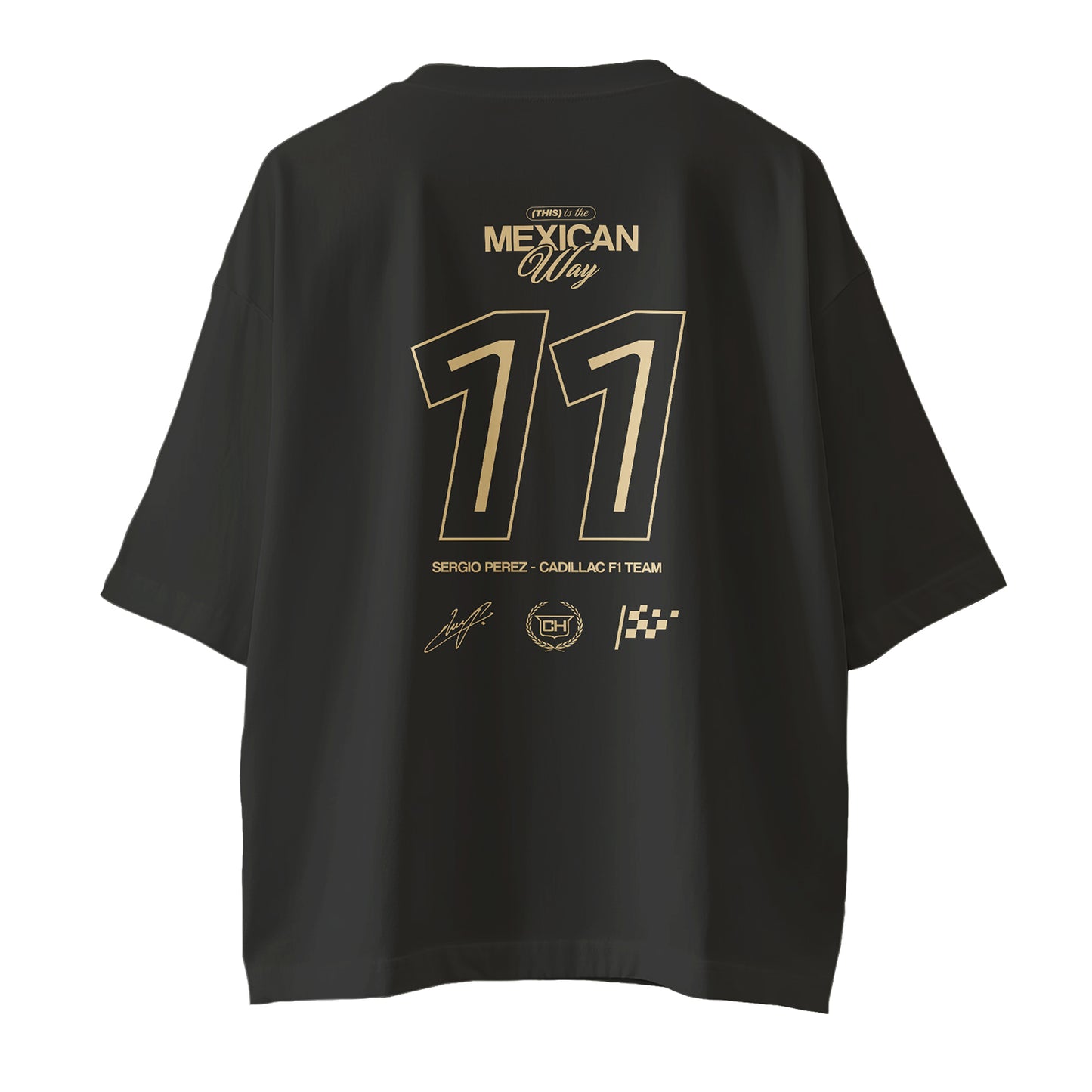 Checo Cadillac F1 - 11 Sergio Perez Playera Oversize Negra