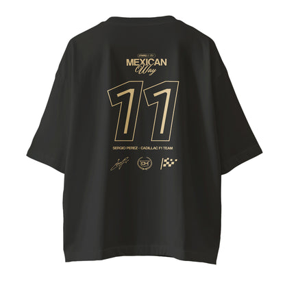 Checo Cadillac F1 - 11 Sergio Perez Playera Oversize Negra