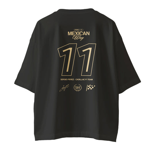 Checo Cadillac F1 - 11 Sergio Perez Playera Oversize Negra