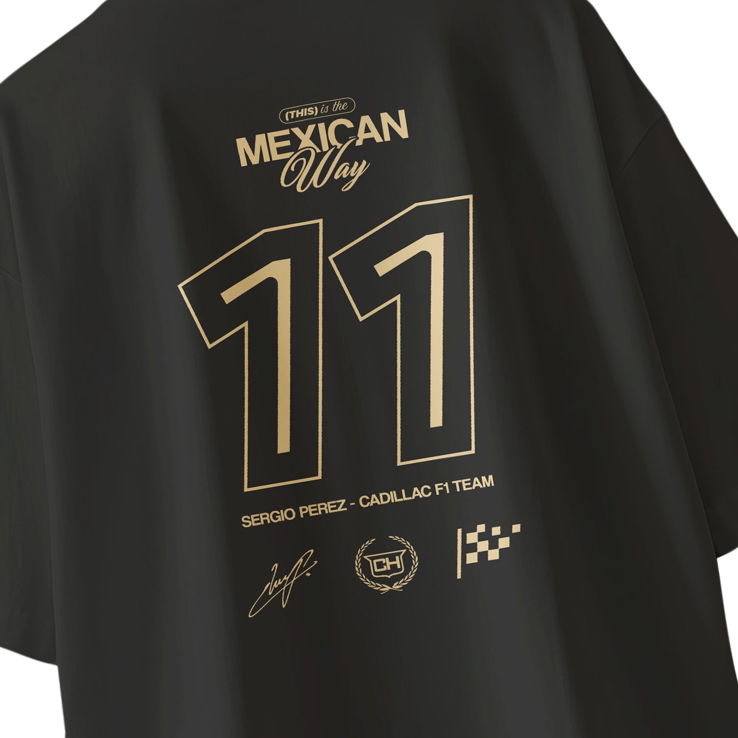 Checo Cadillac F1 - 11 Sergio Perez Playera Oversize Negra
