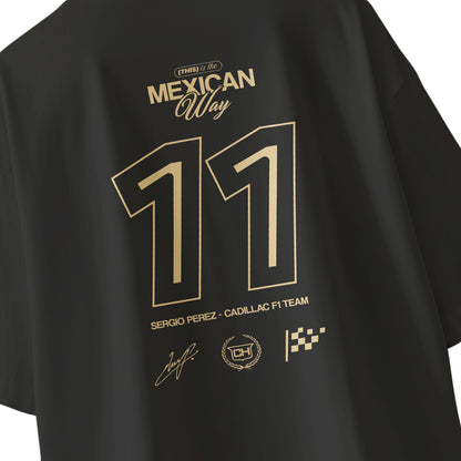 Checo Cadillac F1 - 11 Sergio Perez Playera Oversize Negra