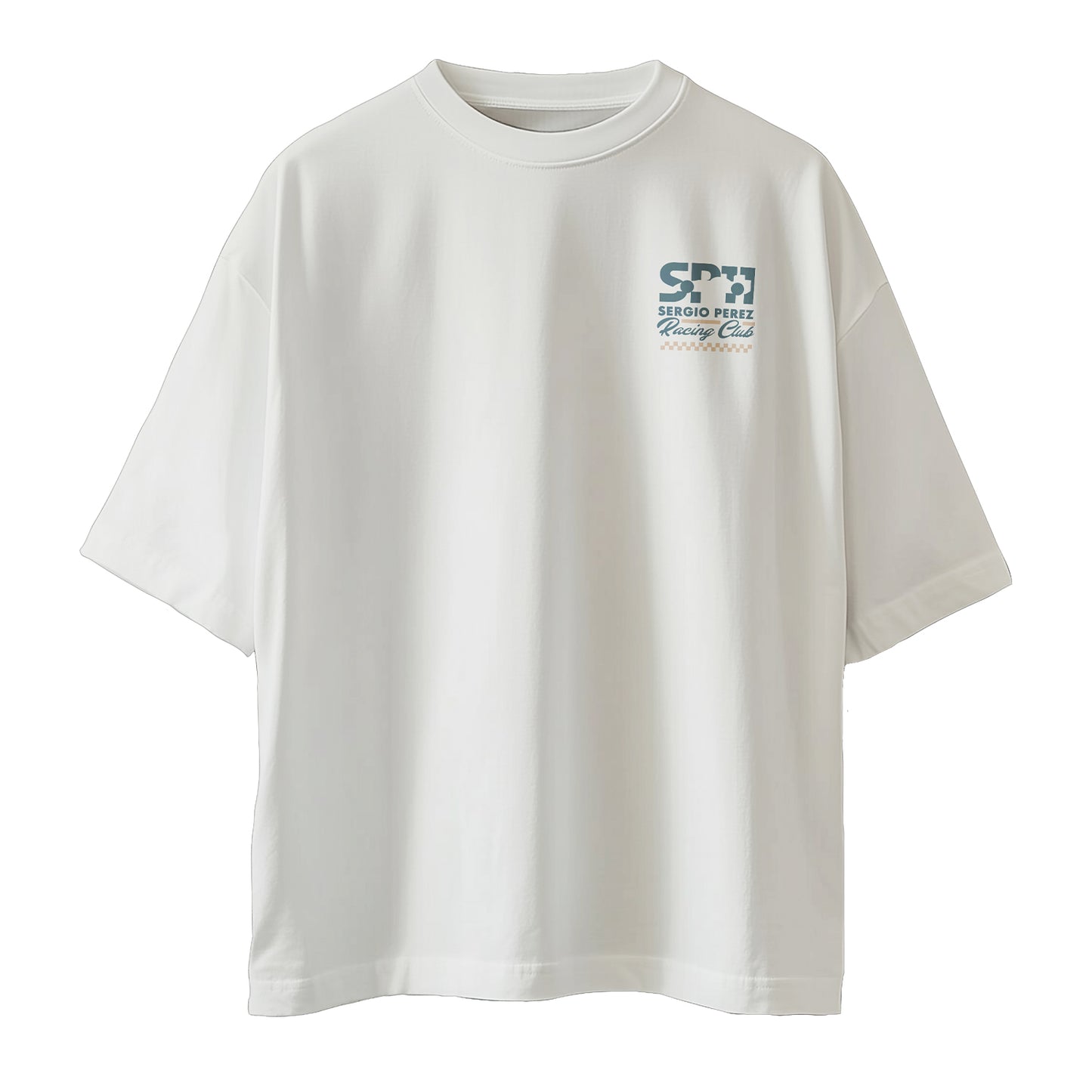Checo Cadillac F1 - La Leyenda de Jalisco - Playera Oversize Blanca