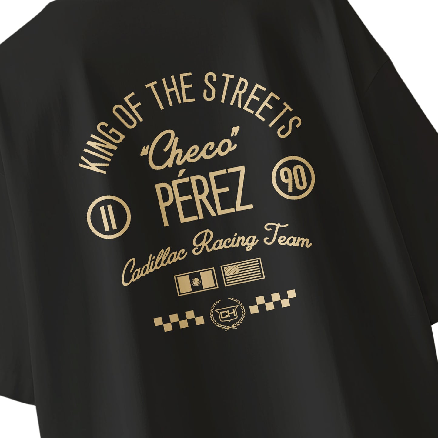 Checo King of The Streets - Cadillac F1 Playera Oversize Negra