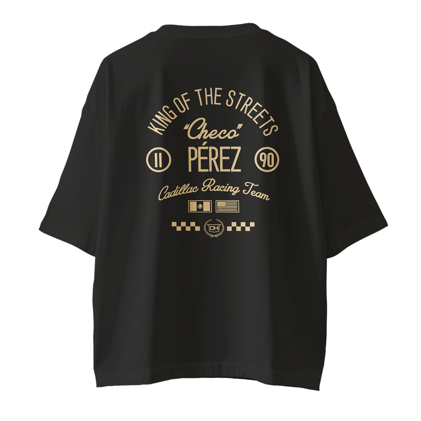 Checo King of The Streets - Cadillac F1 Playera Oversize Negra