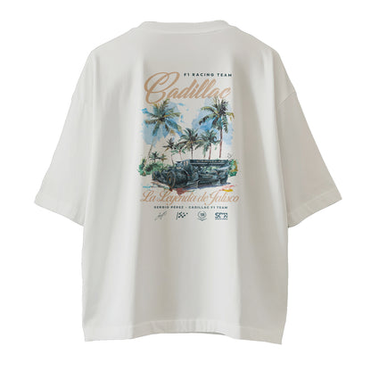 Checo Cadillac F1 - La Leyenda de Jalisco - Playera Oversize Blanca
